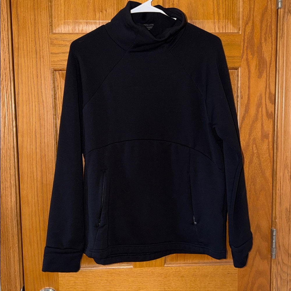 Athleta Black Funnel Neck Pullover